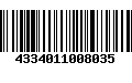 Código de Barras 4334011008035