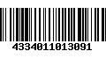 Código de Barras 4334011013091