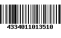 Código de Barras 4334011013510