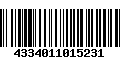 Código de Barras 4334011015231