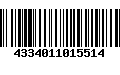 Código de Barras 4334011015514