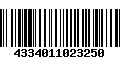 Código de Barras 4334011023250