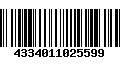 Código de Barras 4334011025599