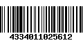 Código de Barras 4334011025612