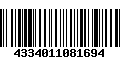 Código de Barras 4334011081694