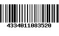 Código de Barras 4334011083520