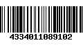 Código de Barras 4334011089102