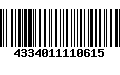 Código de Barras 4334011110615