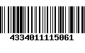 Código de Barras 4334011115061