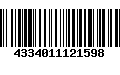 Código de Barras 4334011121598