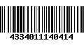 Código de Barras 4334011140414