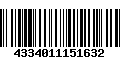 Código de Barras 4334011151632