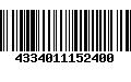 Código de Barras 4334011152400