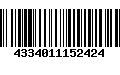 Código de Barras 4334011152424