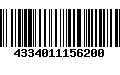 Código de Barras 4334011156200