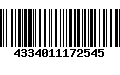 Código de Barras 4334011172545