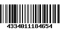 Código de Barras 4334011184654