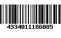 Código de Barras 4334011186085