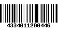 Código de Barras 4334011200446