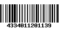 Código de Barras 4334011201139