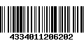 Código de Barras 4334011206202