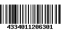 Código de Barras 4334011206301