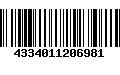 Código de Barras 4334011206981