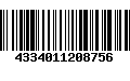 Código de Barras 4334011208756