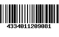 Código de Barras 4334011209081