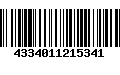 Código de Barras 4334011215341