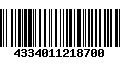 Código de Barras 4334011218700