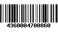 Código de Barras 4360004700860