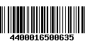 Código de Barras 4400016500635