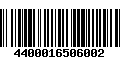 Código de Barras 4400016506002