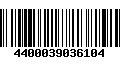 Código de Barras 4400039036104