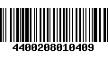 Código de Barras 4400208010409