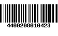 Código de Barras 4400208010423