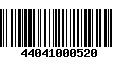 Código de Barras 44041000520