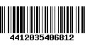 Código de Barras 4412035406812