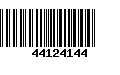 Código de Barras 44124144