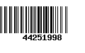 Código de Barras 44251998