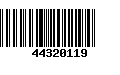 Código de Barras 44320119