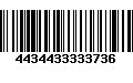 Código de Barras 4434433333736