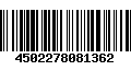 Código de Barras 4502278081362