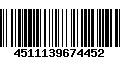 Código de Barras 4511139674452