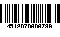 Código de Barras 4512070000799