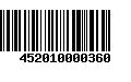 Código de Barras 452010000360