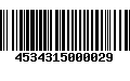 Código de Barras 4534315000029