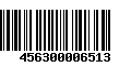 Código de Barras 456300006513