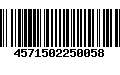 Código de Barras 4571502250058